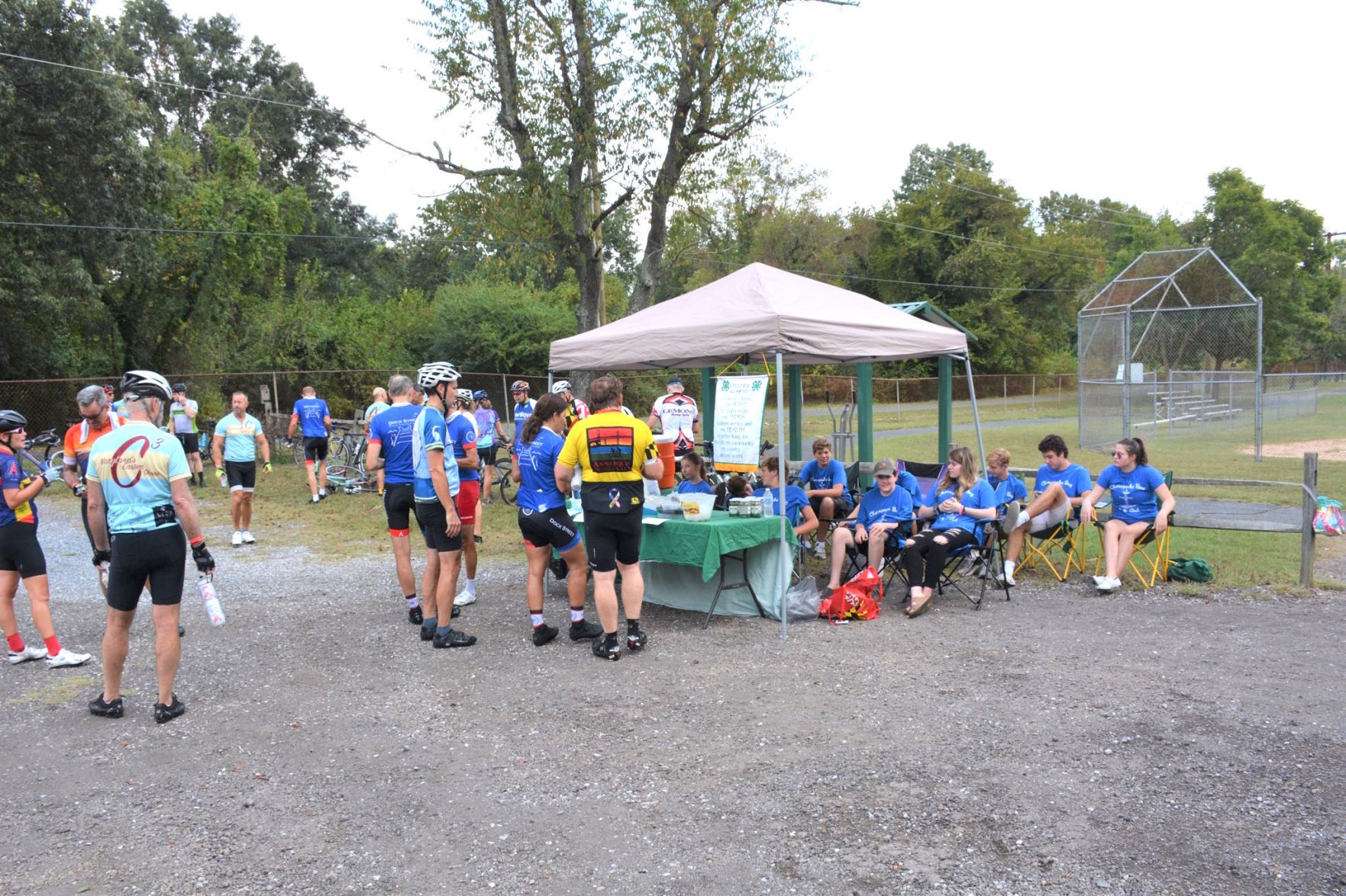 4-Hers staff Ride for Clean Rivers snack station